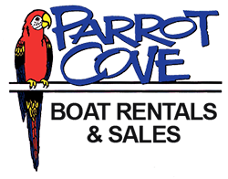 Smith Mountain Lake Houseboat Rentals at Parrot Cove Boat Rentals and Sales Logo